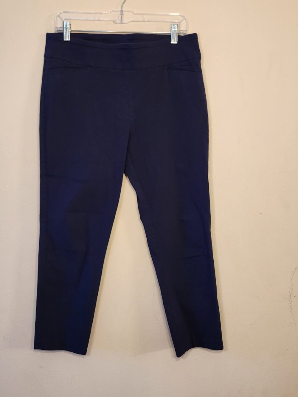 ATTYRE navy blue crop pants comfy stretch waist size 14